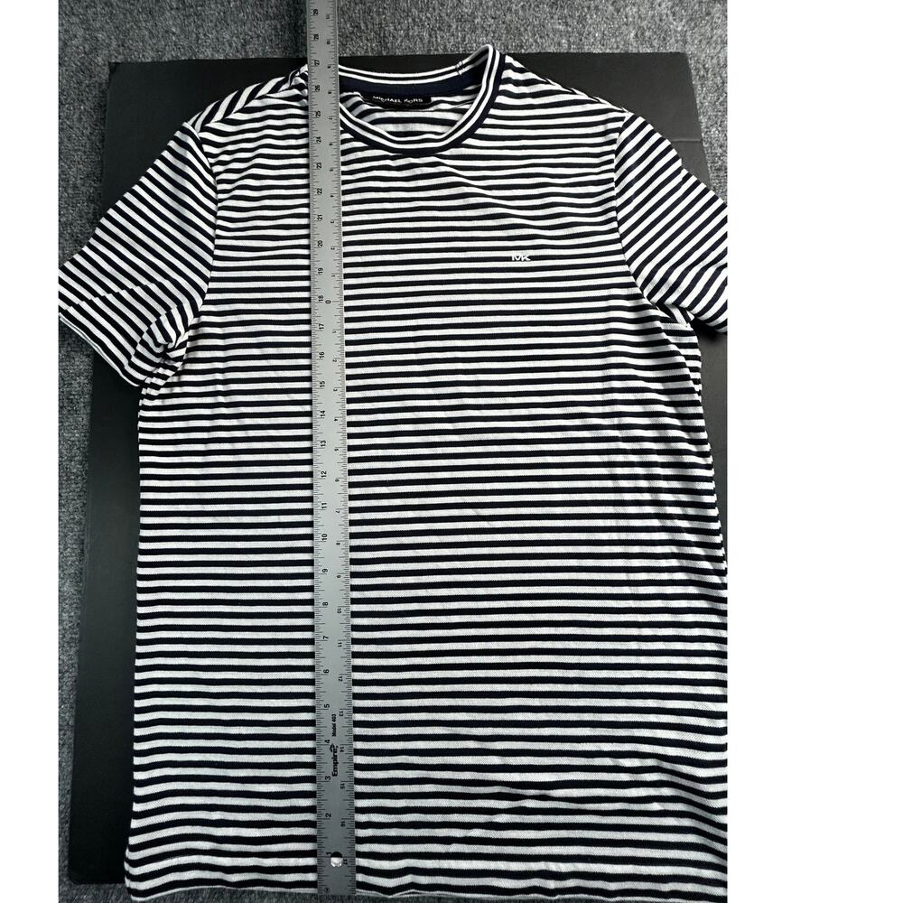 Michael Kors Women's Striped Knit T-Shirt Navy White Short Sleeve Size S - Picture 5 of 6